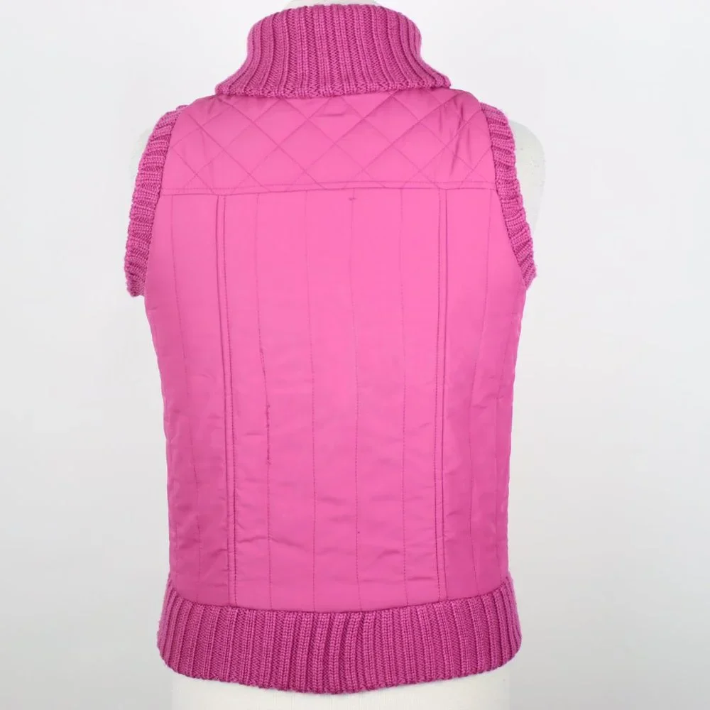 BCBG Max Azria Womens XS Snap Quilted Collared Vest - Picture 3 of 5
